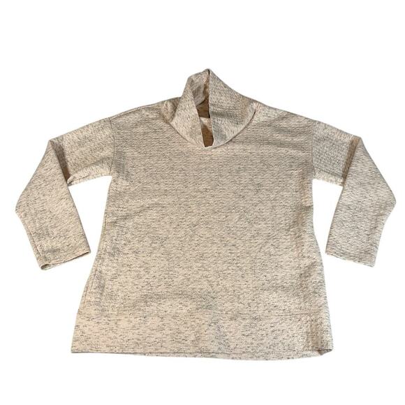 RBX Cowl Neck Heavy Knit Quilted Tunic Pullover Light Pink Sz Med Front Pockets - Picture 5 of 13